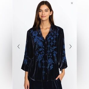 Johnny Was Azure Kimono Sleeve Shirt
